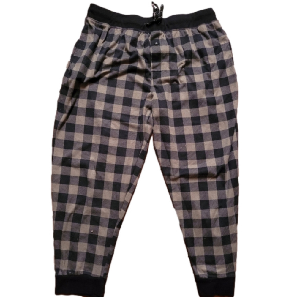 đť…şFRUIT OF THE LOOM men's pajama pants. Green and black. Size XL. - Picture 3 of 5